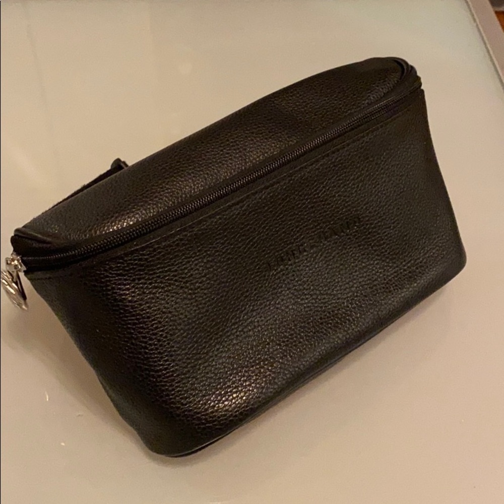 Black waisted leather bag